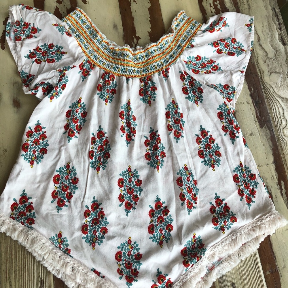 Smocked summer shirt